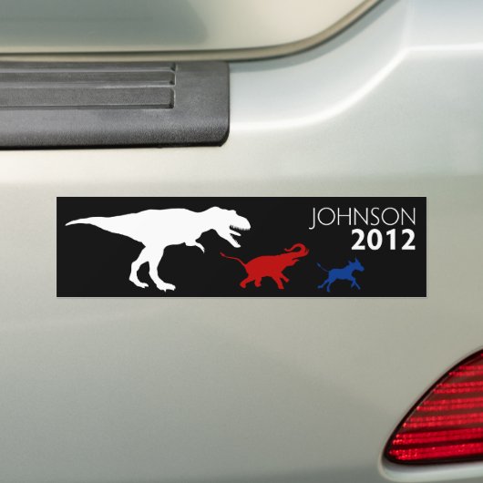 Gary Johnson 2012 Bumpersticker Black (Op auto)