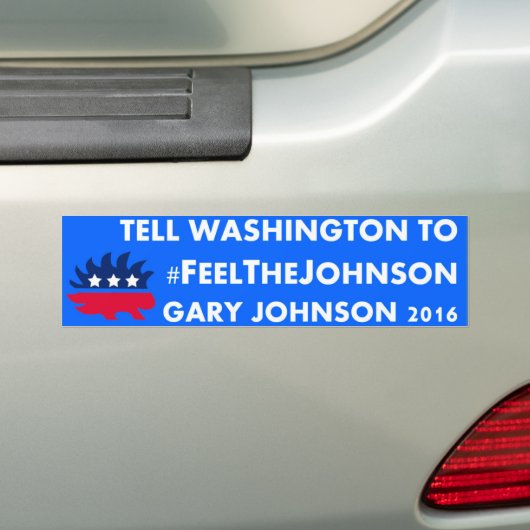 Gary Johnson 2016 Bumpersticker (Op auto)