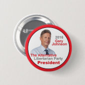 Gary JOHNSON 2016 Button (Voorkant /achterkant)