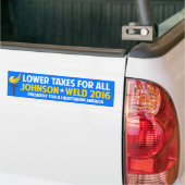 Gary Johnson 2016 Libertarian Bill Weld Taxes Bumpersticker (Op Truck)