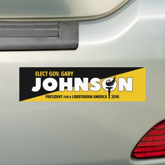 Gary Johnson 2016 Libertarian Voluntarist ancap Bumpersticker (Op auto)