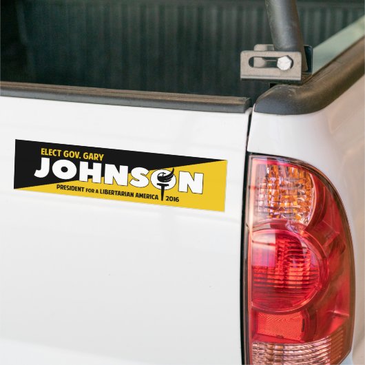 Gary Johnson 2016 Libertarian Voluntarist ancap Bumpersticker (Op Truck)