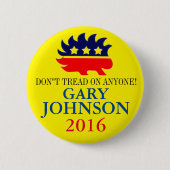Gary Johnson 2016 Ronde Button 5,7 Cm (Voorkant)