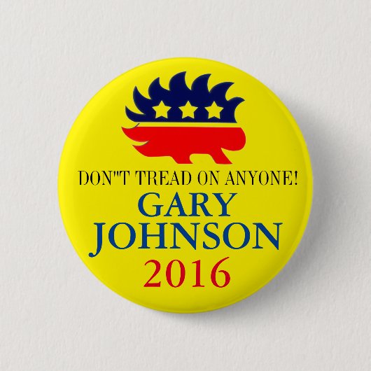 Gary Johnson 2016 Ronde Button 5,7 Cm (Voorkant)