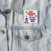 Gary Johnson 2016 Vierkante Button 5,1 Cm (In situ)