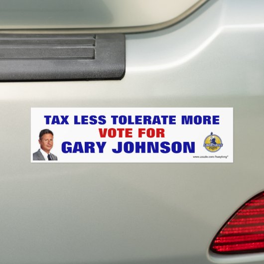 GARY JOHNSON BUMPERSTICKER (Op auto)