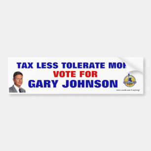 GARY JOHNSON BUMPERSTICKER
