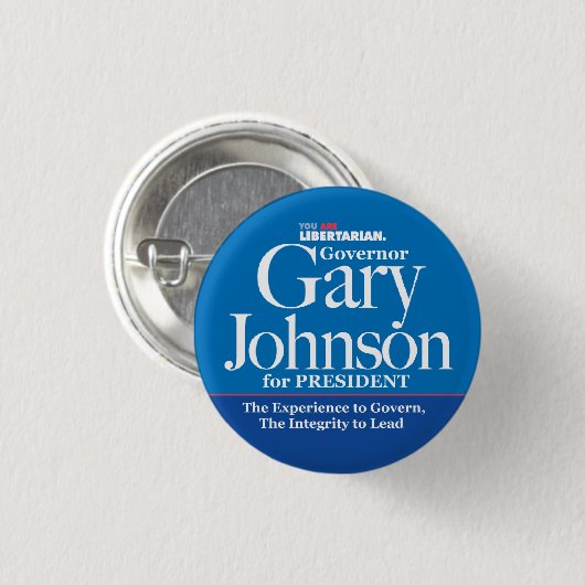 Gary Johnson Button (Voorkant /achterkant)