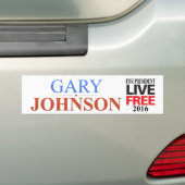 Gary Johnson For President - 2016 - Bumpersticker (Op auto)