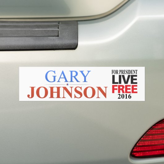 Gary Johnson For President - 2016 - Bumpersticker (Op auto)