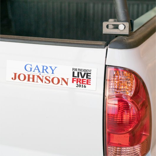 Gary Johnson For President - 2016 - Bumpersticker (Op Truck)