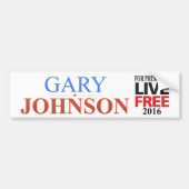 Gary Johnson For President - 2016 - Bumpersticker (Voorkant)