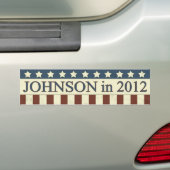 Gary Johnson in 2012 Bumpersticker (Op auto)