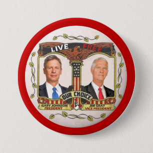 Gary Johnson / Jim Gray in 2012 Ronde Button 7,6 Cm