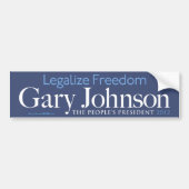 Gary Johnson Legalize Freedom Bumpersticker (Voorkant)