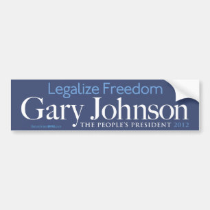 Gary Johnson Legalize Freedom Bumpersticker