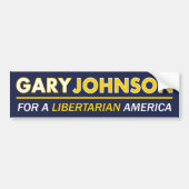 Gary Johnson Libertarian Bumpersticker (Voorkant)