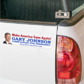 Gary Johnson - "Maak Amerika weer gezond!" Bumpersticker (Op Truck)