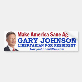 Gary Johnson - "Maak Amerika weer gezond!" Bumpersticker