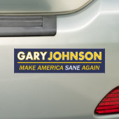 Gary Johnson Make America Sane Bumpersticker (Op auto)