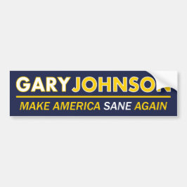 Gary Johnson Make America Sane Bumpersticker
