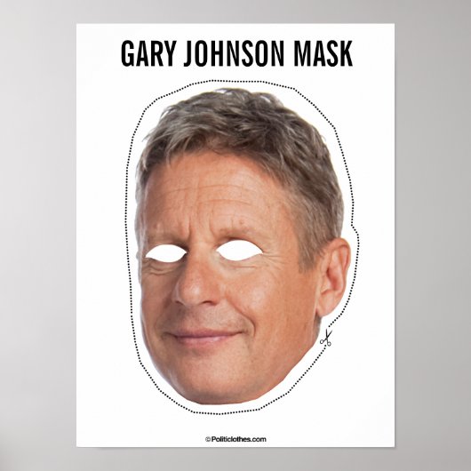 Gary Johnson Mask Cutout Poster (Voorkant)