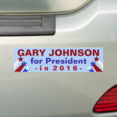 Gary Johnson President 2016 Verkiezingslibertarian Bumpersticker (Op auto)