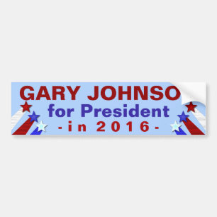 Gary Johnson President 2016 Verkiezingslibertarian Bumpersticker