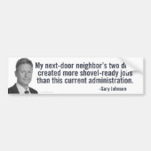 Gary Johnson Shovel-Ready Bumpersticker (Voorkant)