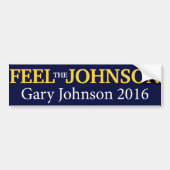 Gary Johnson - Voel de Johnson Bumpersticker (Voorkant)