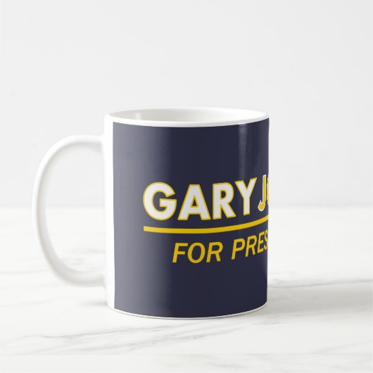 Gary Johnson voor President 2016 Mok (Links)