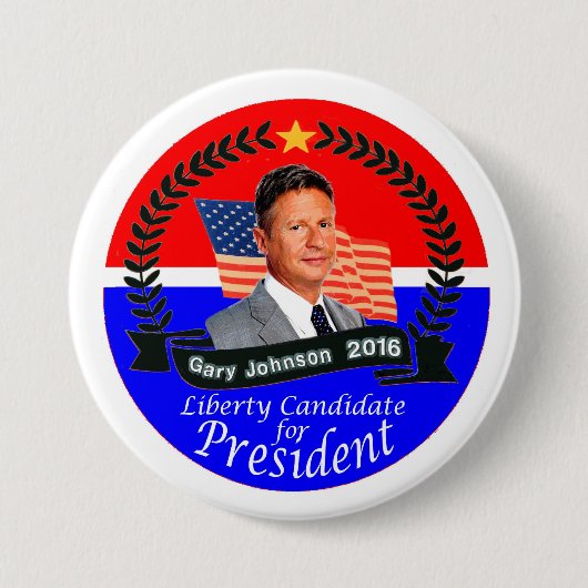 Gary Johnson voor President 2016 Ronde Button 7,6 Cm (Voorkant)