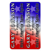 Gary Johnson voor President 2x6 Flexi Magneten (Verticaal)