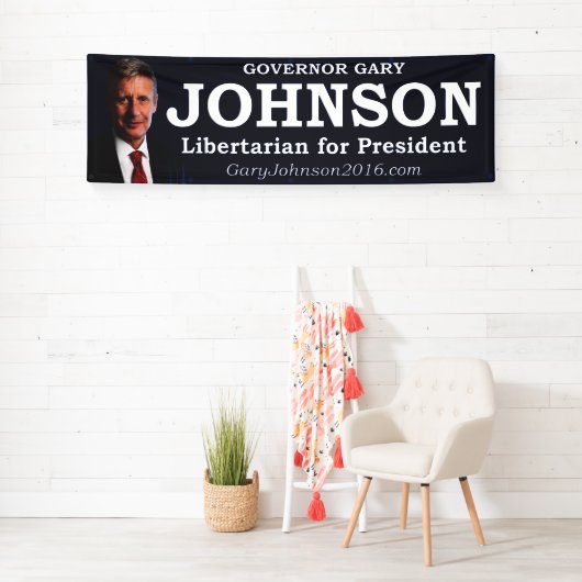 Gary Johnson voor President Banner (Insitu)