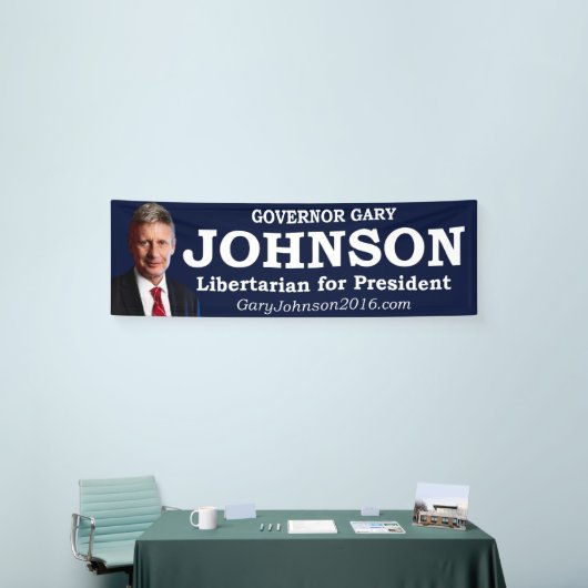 Gary Johnson voor President Banner (Beurs)