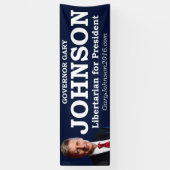 Gary Johnson voor President Banner (Verticaal)