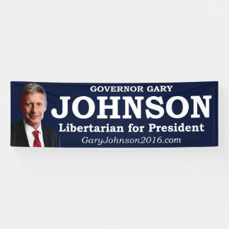 Gary Johnson voor President Banner