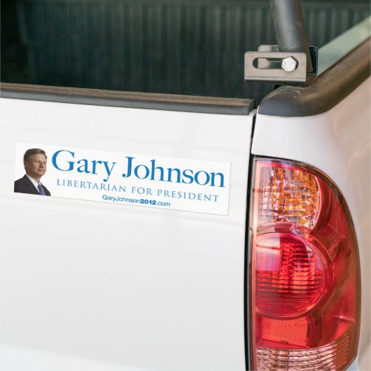 Gary Johnson voor President Bumpersticker (Op Truck)