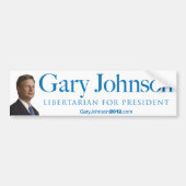 Gary Johnson voor President Bumpersticker (Voorkant)
