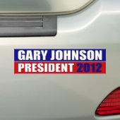 Gary Johnson voor President Bumpersticker (Op auto)
