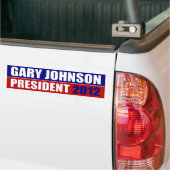 Gary Johnson voor President Bumpersticker (Op Truck)