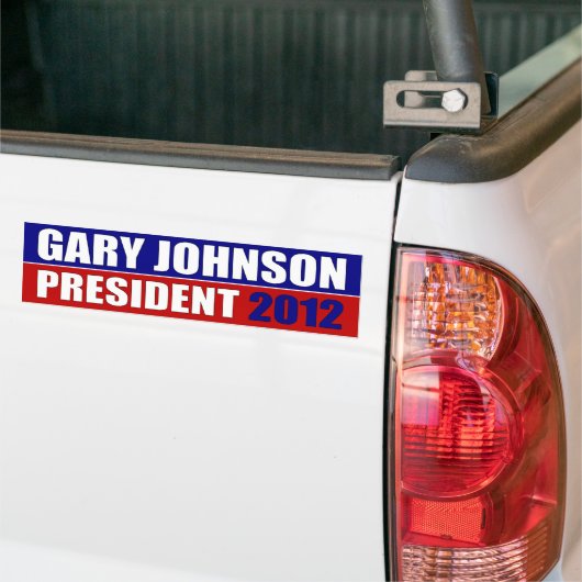 Gary Johnson voor President Bumpersticker (Op Truck)