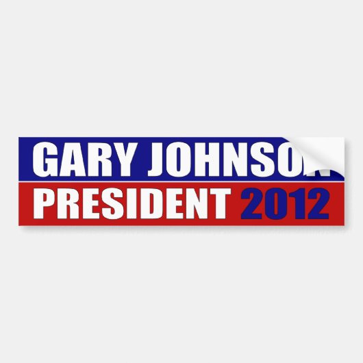 Gary Johnson voor President Bumpersticker (Voorkant)