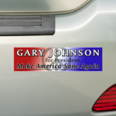 Gary Johnson voor President Bumpersticker (Op auto)
