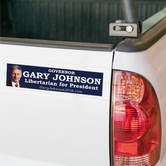 Gary Johnson voor President Bumpersticker (Op Truck)