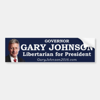 Gary Johnson voor President Bumpersticker