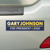 Gary Johnson voor President Bumpersticker 2016 (Op auto)