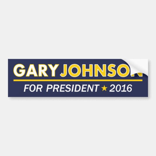 Gary Johnson voor President Bumpersticker 2016 (Voorkant)
