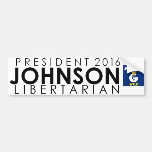 Gary Johnson voor President Bumpersticker 2016 (Voorkant)