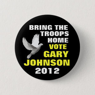 Gary Johnson vrede 2012 Ronde Button 5,7 Cm